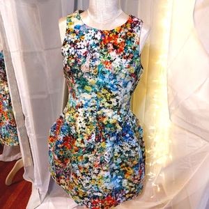 Floral Sleeveless Dress Fit & Flare Spring Zara Woman Cute Dress Womens Small